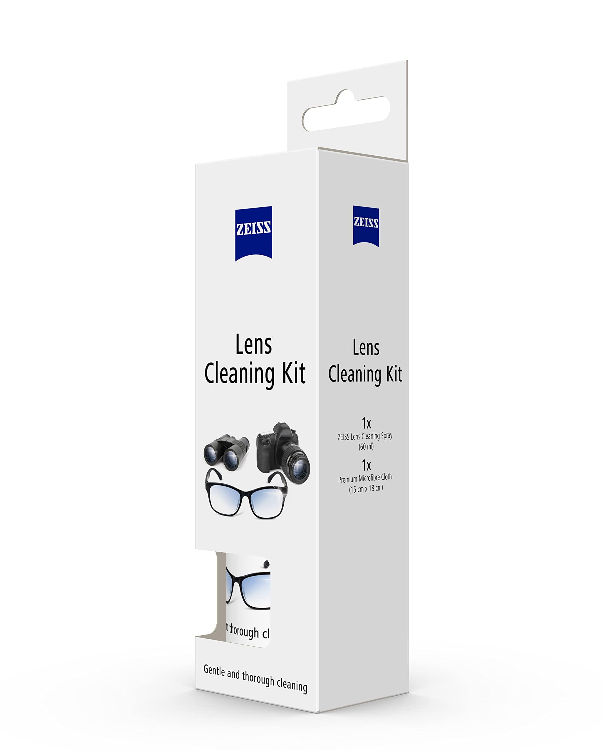 Zeiss ZEISS Lens Cleaning Solution Kit 60ml with Microfiber Cloth- Pack of 1 | Perfect Lens Cleaner for Spectacles, Eyeglasses, Sunglasses, Camera Lenses and Binoculars