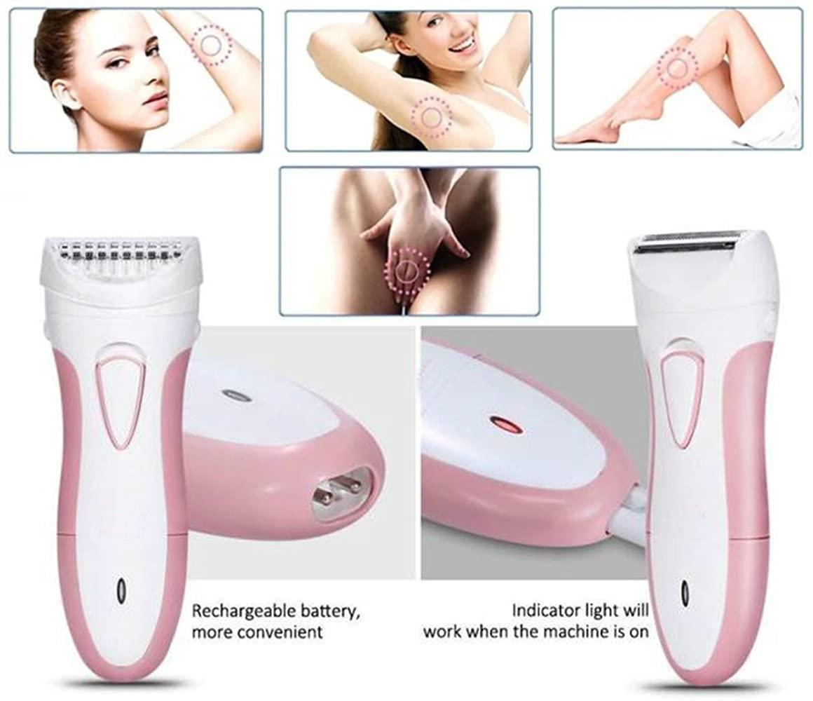 SDMS Cordless Hair Remover Shaver Mini QUICK CHARGE Rechargeable Twin Blades Body Face Bikini Underarm Shaving Razor Lady Depilador for Face Body Hair Removal Lady Bikini Shaving Machine Hair Removal