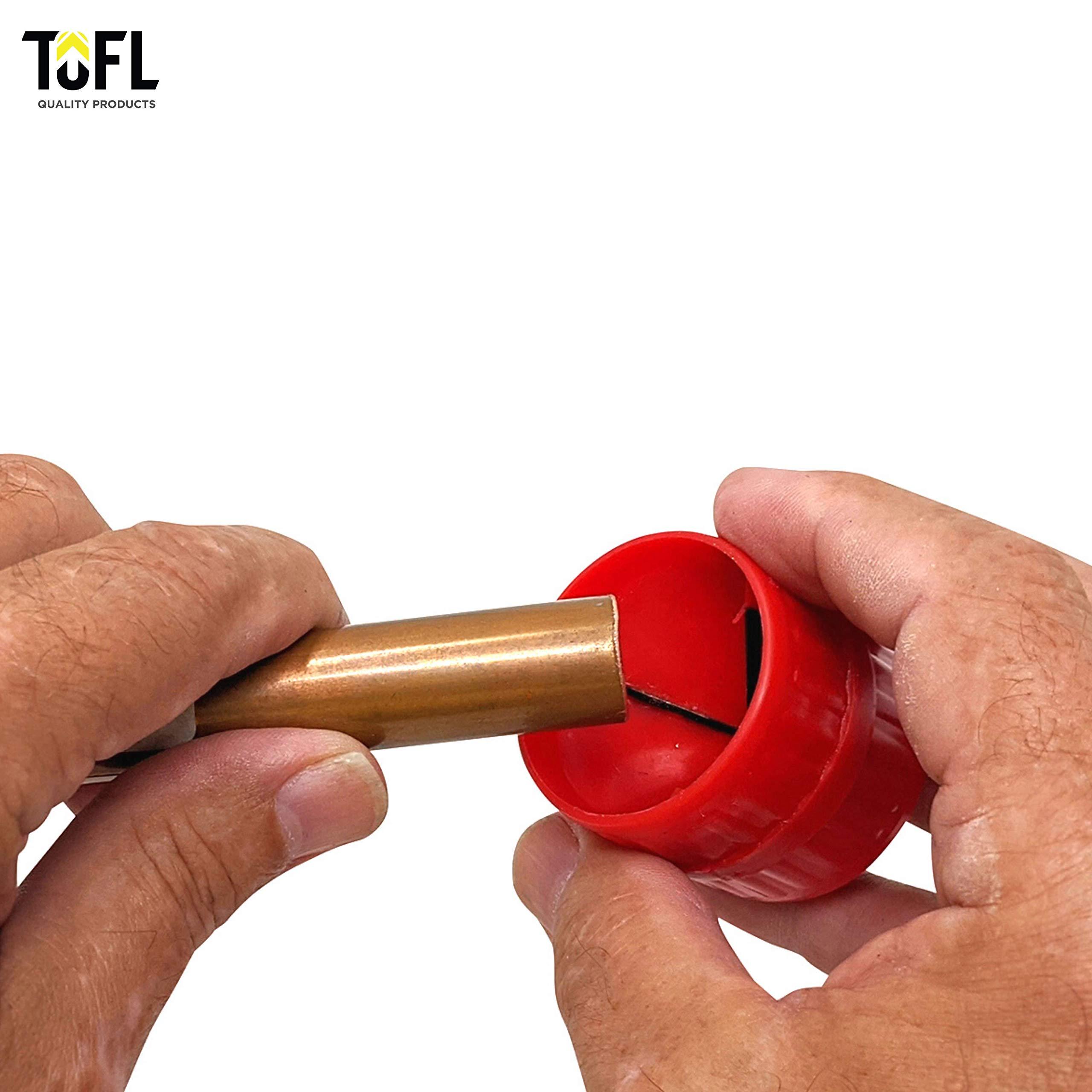 TOFL Copper Pipe Cleaner and Reamer Value Set - Tested and Proven by Plumbers To Prepare Pipes To Solder-4 in 1 Pipe Cleaner and Pipe Reamer, Plummers Use to Do The Job, Purchase Together To save You Money