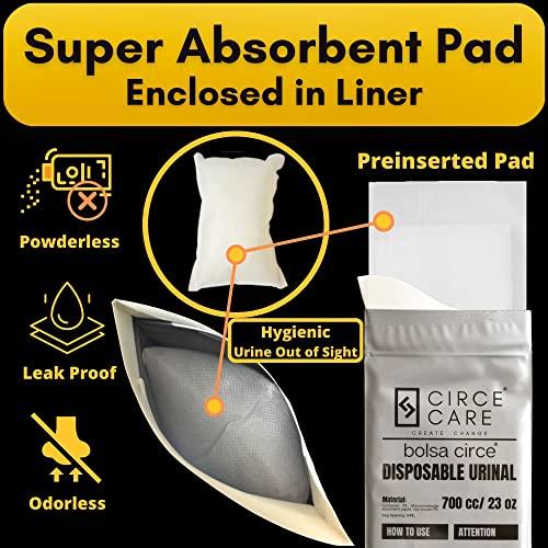 CIRCE CARE CIRCE CARE Bolsa Circe Disposable Urine Gel Bags, 9 Count, with Super Absorbent Pad and Ziplock, Portable Urinal, Camping Pee Bags, Vomit and Emergency Bag During Traffic Jam and Travel.