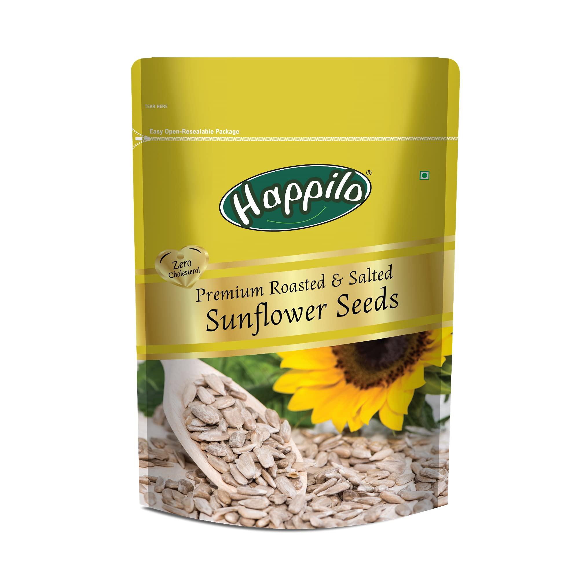 Happilo Happilo Premium Roasted & Salted Sunflower Seeds, 250g & Happilo Premium International Omani Dates 250g