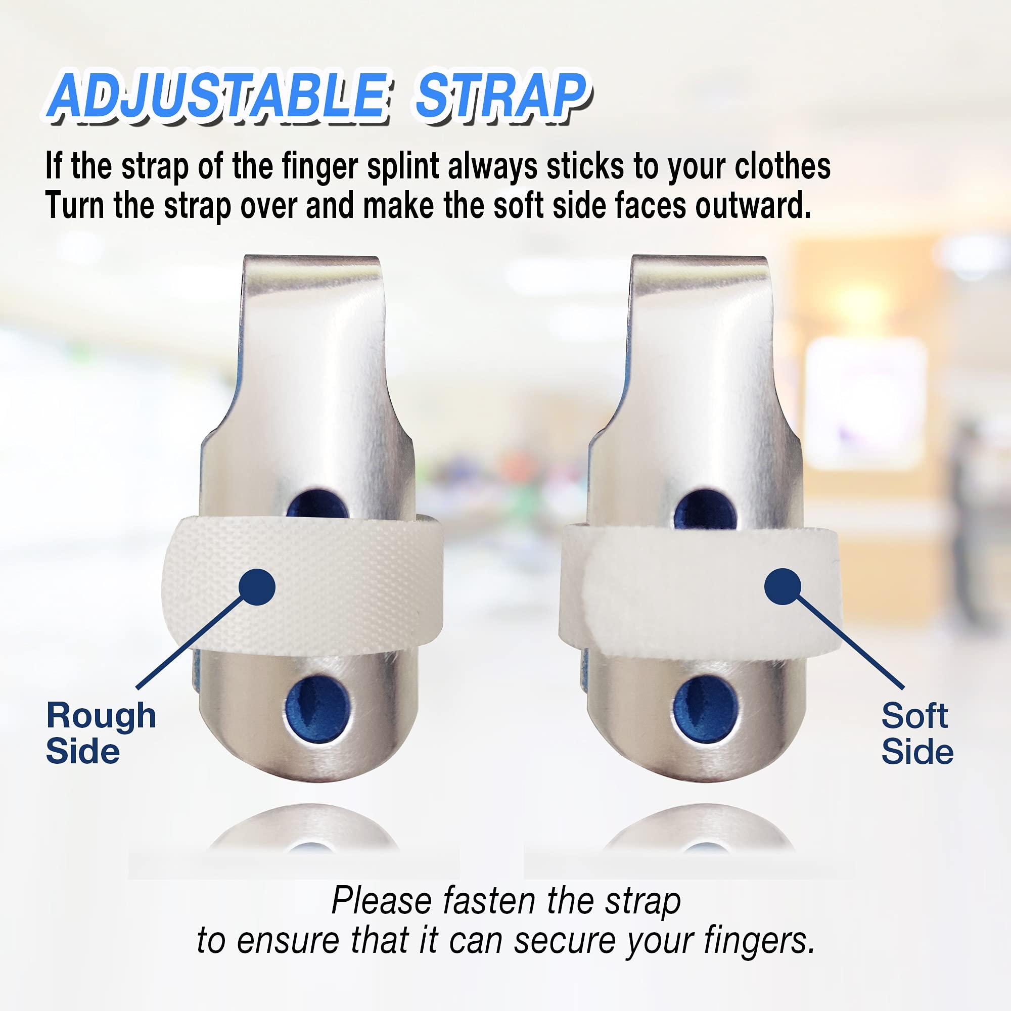 BRMDT BRMDT Trigger Finger Splint, Aluminum Thumb Splint Finger Support for Promote The Rehabilitation of Finger Fracture Fingers/Bent Finger, Adjustable Finger Brace(3 Pieces, 3 Size)