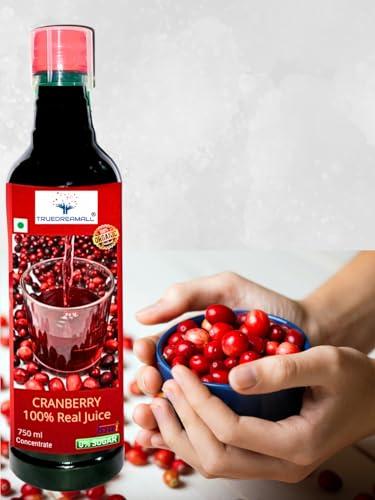 TRUEDREAMALL TRUEDREAMALL CRANBERRY - Pure Quality, Unsweetened, Pure & Organic (750 ml Concentrated)