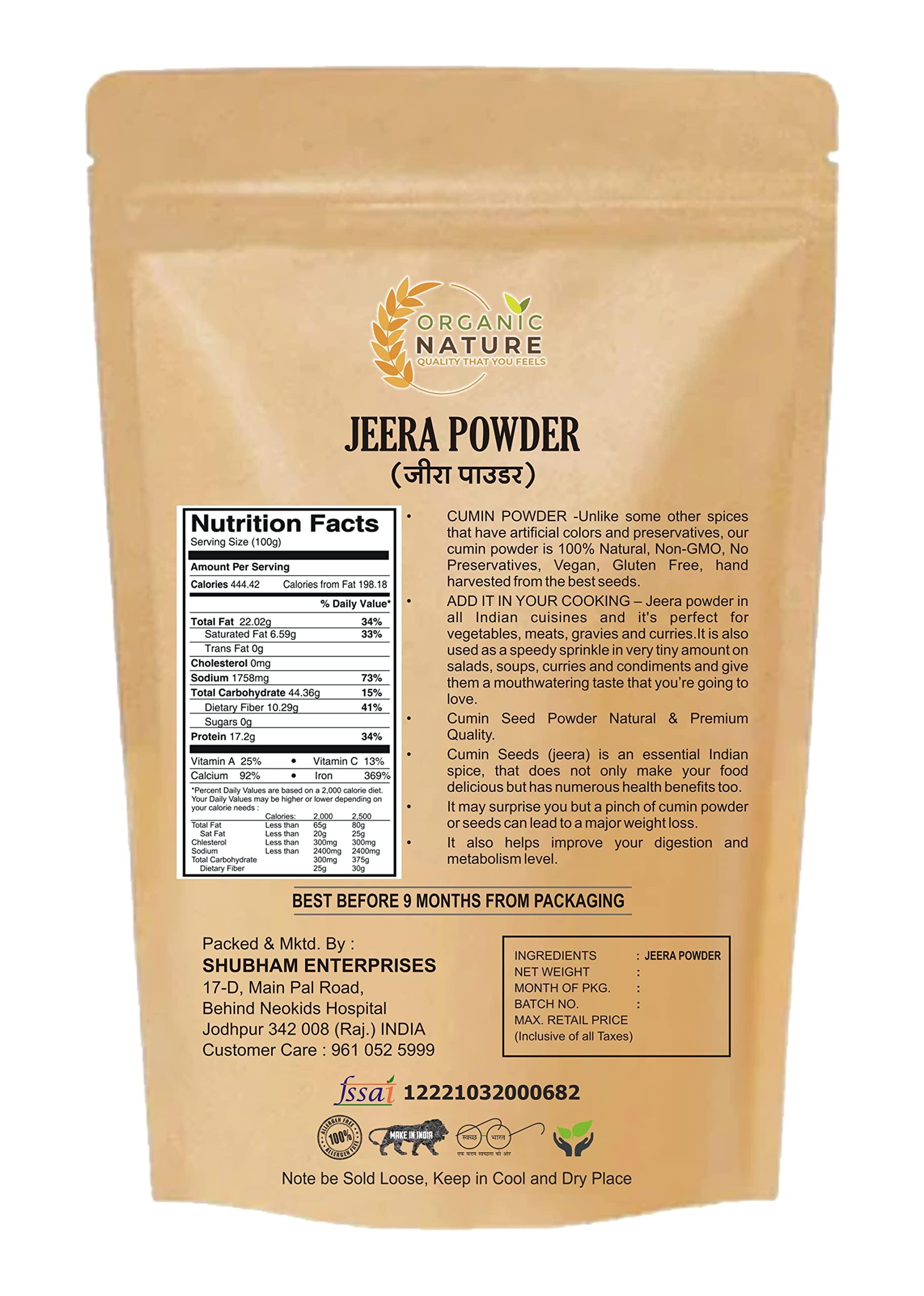 ORGANIC NATURE Organic Nature Cumin Powder Jeera Powder (Pack of 100 Gram)