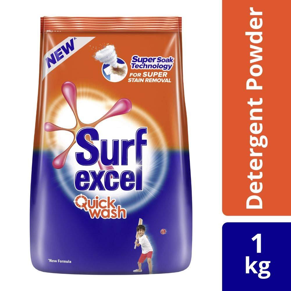 Surf Excel Surf Excel Matic Front Load Liquid Detergent 2 L Refill & Quick Wash Detergent Powder 1 Kg, Washing Powder With Lemon & Bleach To Remove Tough Stains On Clothes - Bucket & Machine Wash