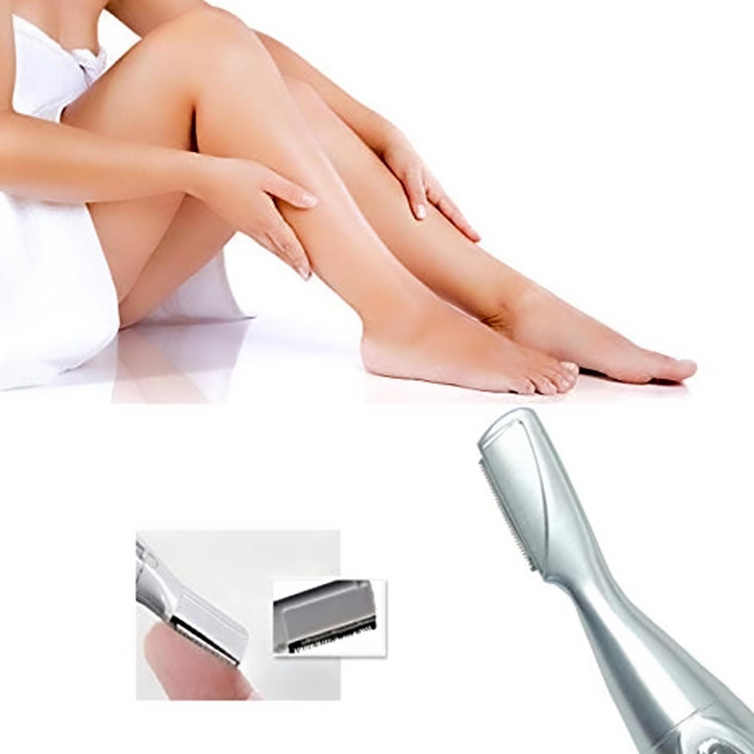 Monarch bizcom impex Monarch Bizcom Impex Bi-Feather King Eye Brow Hair Remover & Trimmer| Portable Mini Battery Powered Painless Tool| Hair Remover Epilator Pen for Women AND MEN (Free Carrying Pouch & a Cleaning Brush)