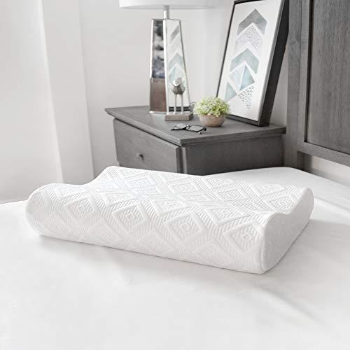 SensorPEDIC SensorPEDIC Solutions by SensorGel Contour Memory Foam Side and Back Sleepers Bed Pillow, Oversized, White