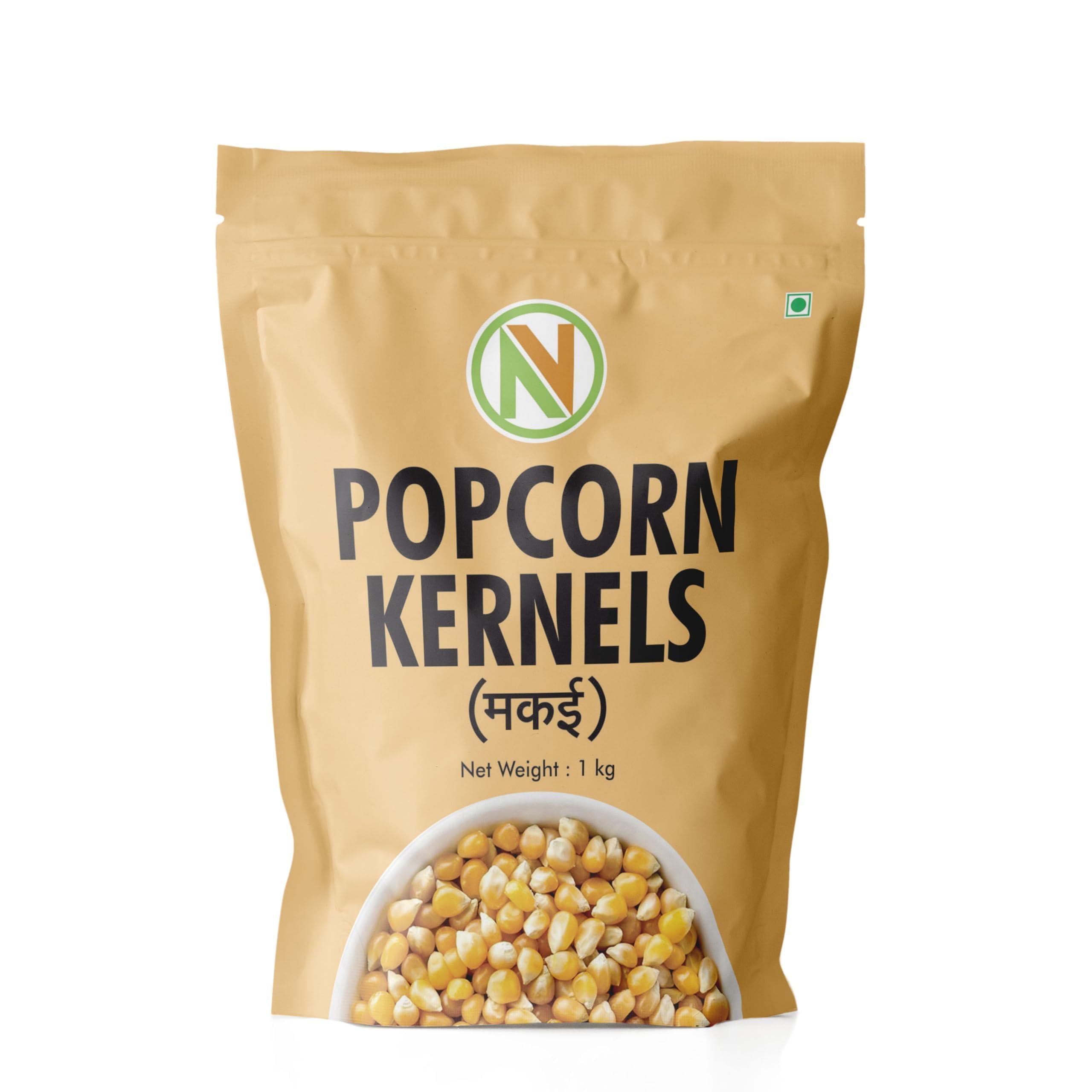 Nature Vit NATUREVIT Popcorn Kernels | Popcorn Seeds | Party Snacks | Popcorn Kernel 10 Kg(1Kgx10Packet) | Now Enjoy Movie Theatre Style | Butterfly Pop Corn At Home