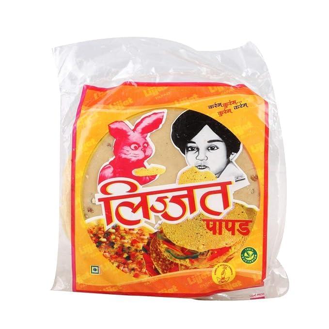 Kten SINCE 1984 TASTY FOOD... HEALTHY MOOD! Lijjat Papad Moong, Udad, Punjabi, Garlic flavour 200 gm each (200gm*4pcs) With multipurpose air tight container