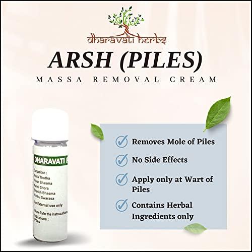 Dharavati Herbs Dharavati Herbs Arsh(Piles) Mole Removal Cream | Paste for removing Mole of Piles | An Ayurvedic Product for Wart of Piles | Pack of 5ml