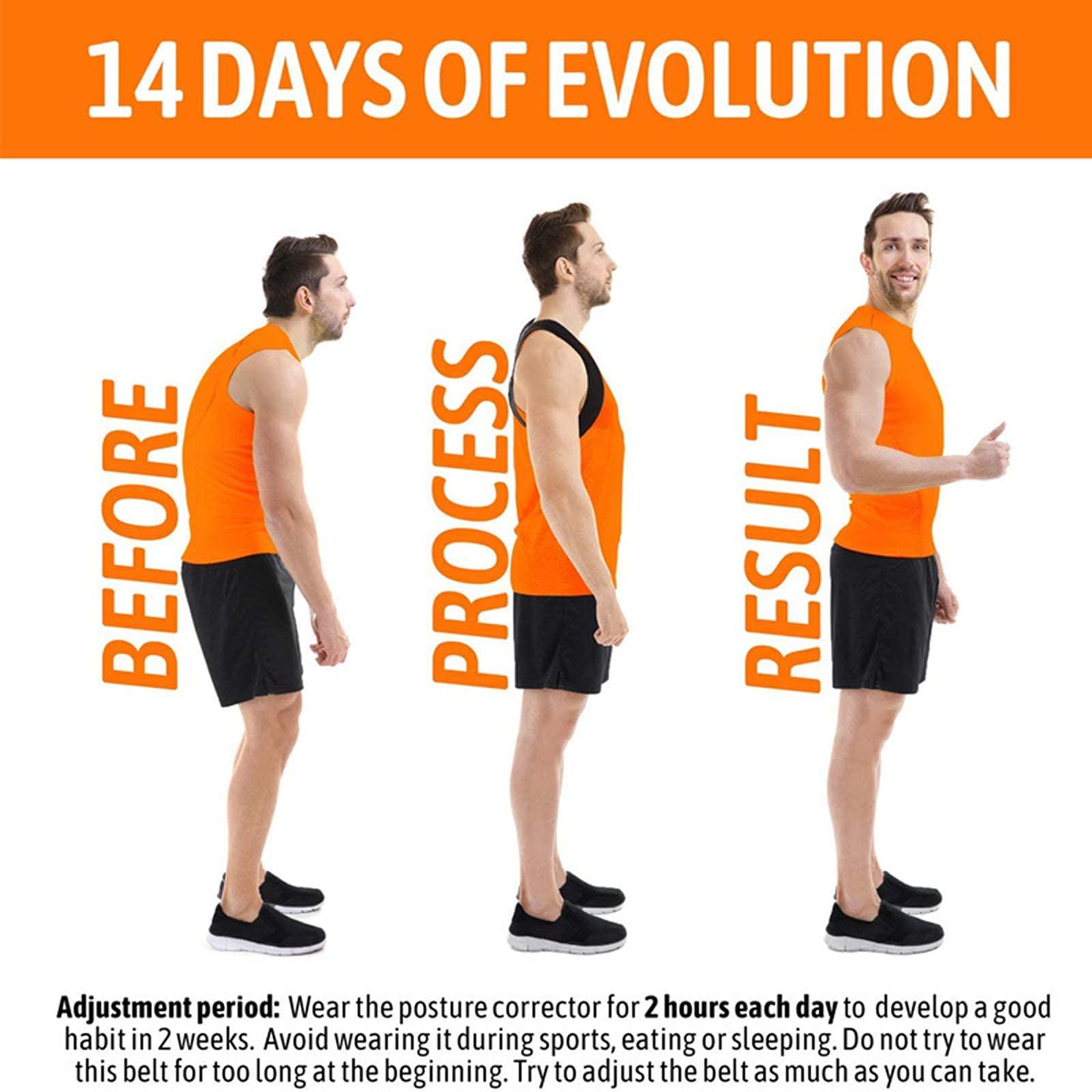 Homgee Homgee Posture Rector Round Shoulder Rection Port Ba Brace Adjustable for Woman & Man Posture Rection Bla