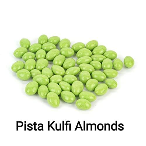 JEET by KSHS JEET by KSHS Chocolate Coated Solid Form Almonds In Pista Flavour & Blueberry Flavour 250gm Each, Pack of 2, Total Weight 500grms