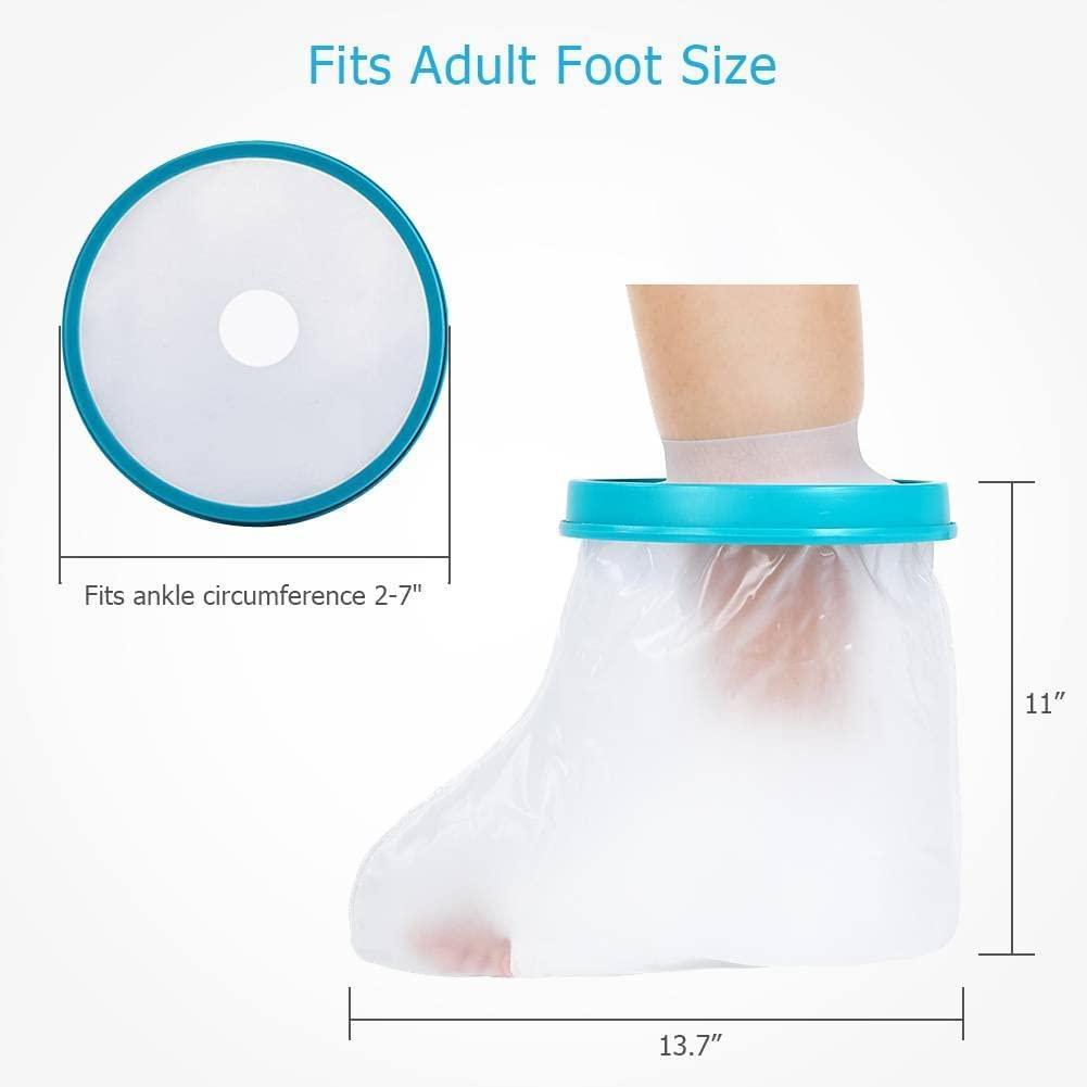 FDTY Waterproof Cast Cover Foot, Cast Protector Adult Ankle for Shower Bath, Keep Leg Cast Bandage Dry, Watertight Cast Bag Shower Boot for Wound Foot Orthopedic Boot