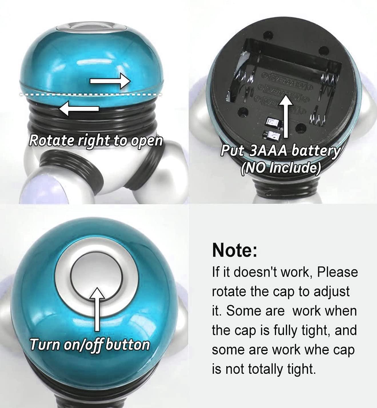 SKY LAND SKY LAND Portable Handheld Mini Massager with Colorful Perfect Light for ALL Over the Body EM9169B, Blue