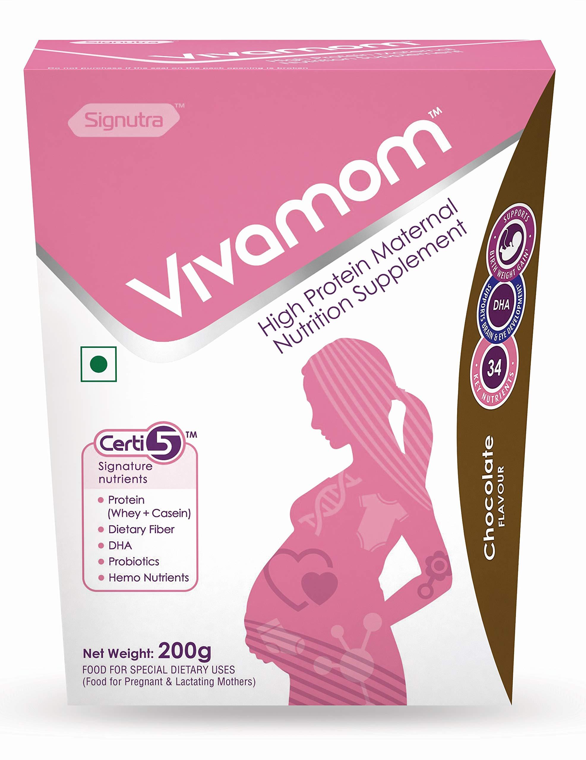 Vivamom Vivamom Maternal Nutrition Supplement in Pregnancy&laction-200gm Chocolate, Pink