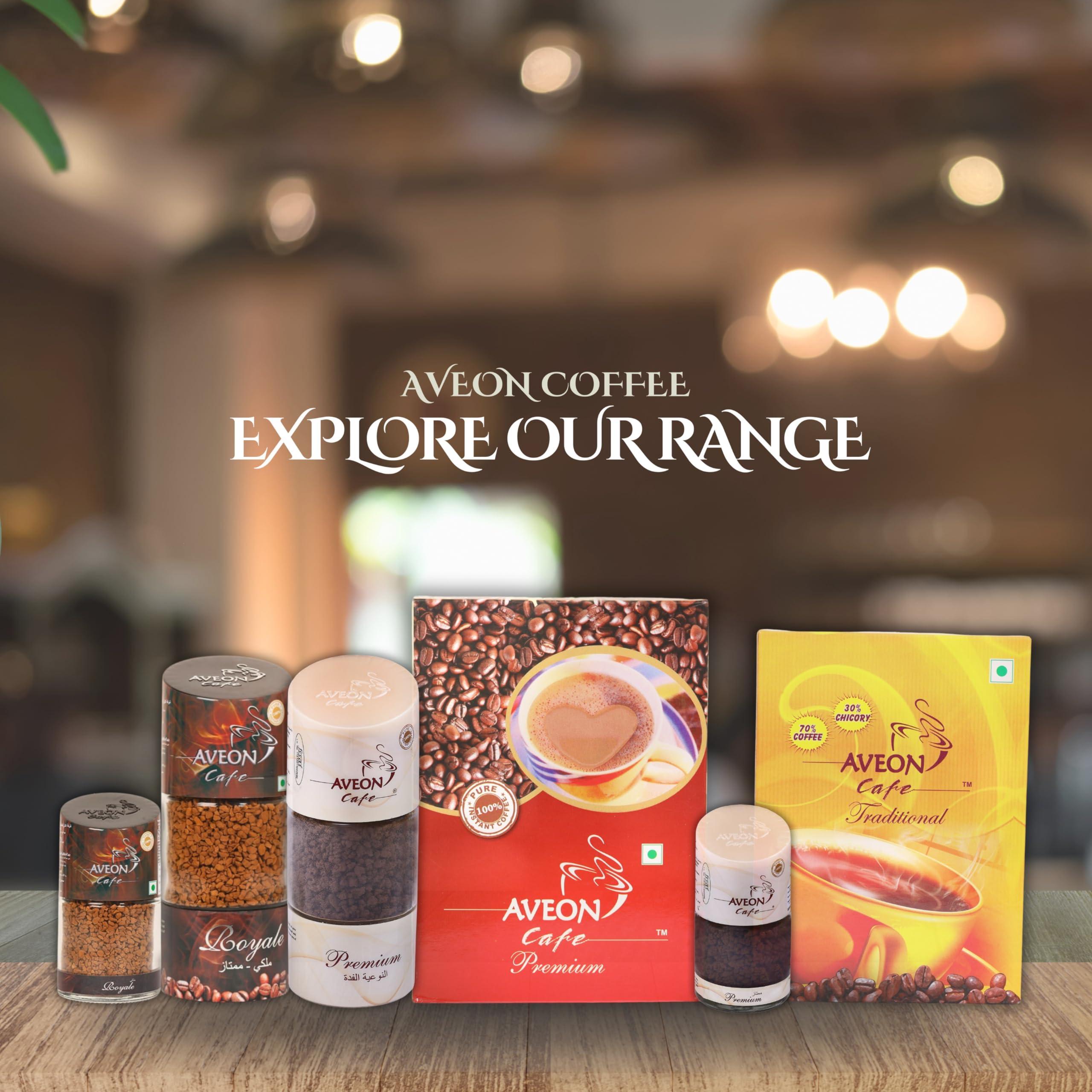 Aveon Cafe Aveon Caf Royale Instant Coffee - 50g Jar | Premium Freeze-Dried Coffee | 100% Coffee Perfection with Arabica and Robusta - 50g