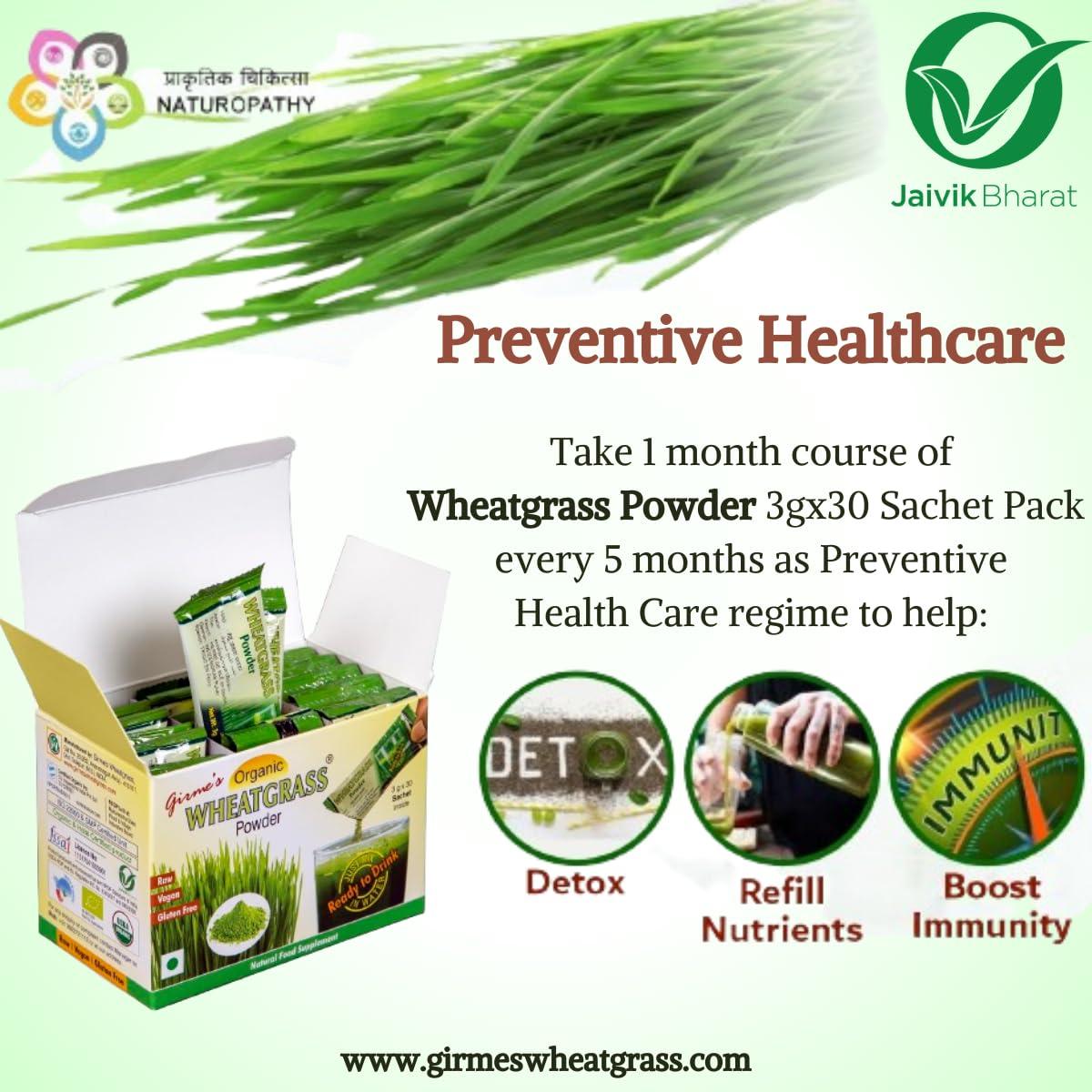 Girme's Wheatgrass Girme's Wheatgrass Powder 3gx30 Sachets (Pack of 4)