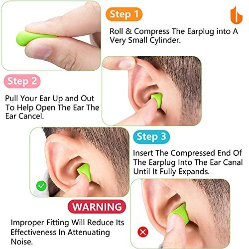 Urbanstrive Urbanstrive Ultra Soft Foam Earplugs 33dB Highest NRR, Comfortable Ear Plugs for Sleeping, Snoring, Travel, Concerts, Studying, Loud Noise, Work, Blue, 10 Pair