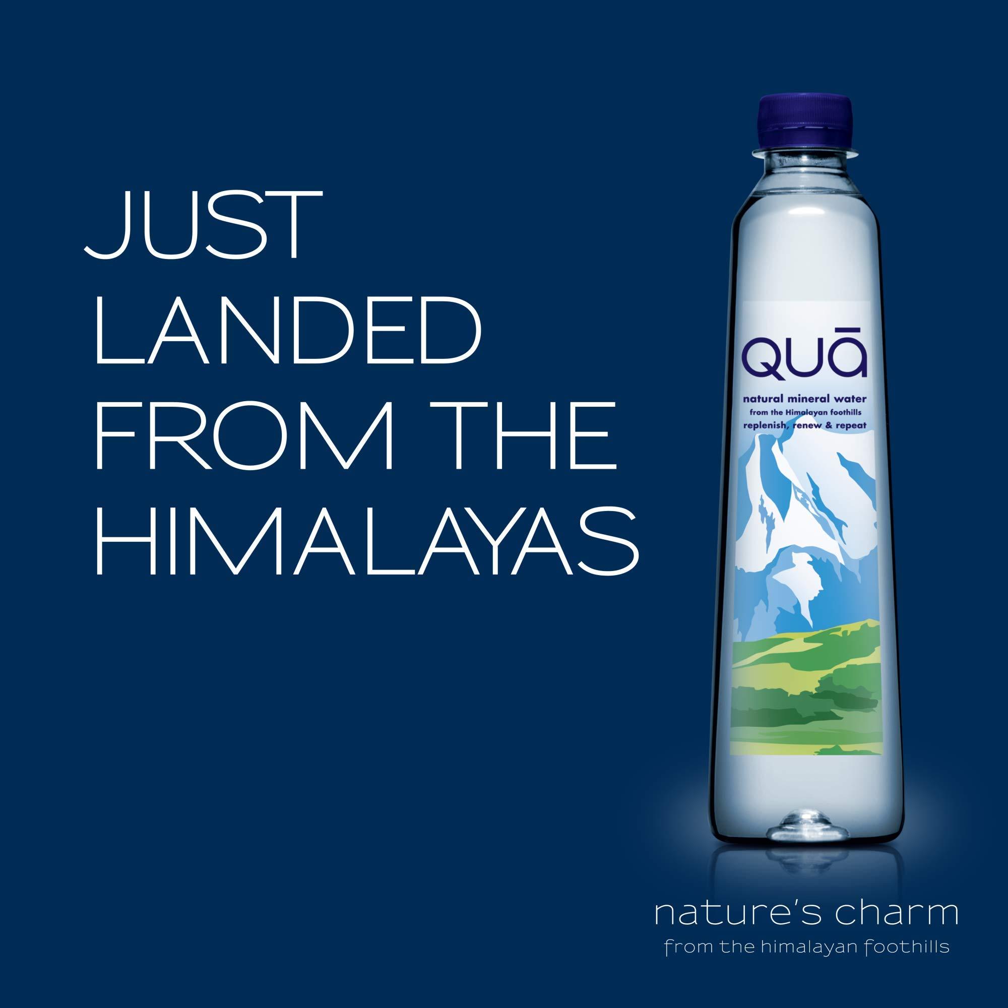 Qua Qua Natural Mineral Water 1000ml | 1000ml x 12 | From the Himalayan Foothills | Rich in Calcium, Magnesium and Other Minerals | Naturally Alkaline | Indias Finest Water | Bottled At Source