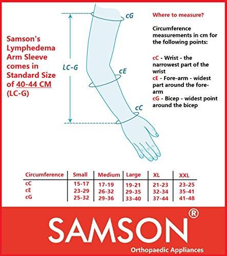 Samson Samson Lymphedema Arm Sleeve (Single) - Compression Stocking Recommended by Doctors, For Post-Mastecomy & Lymphoedema of Hand and Arm, Extra-Firm Graduated Compression (For Women & Men) (Size : Small)