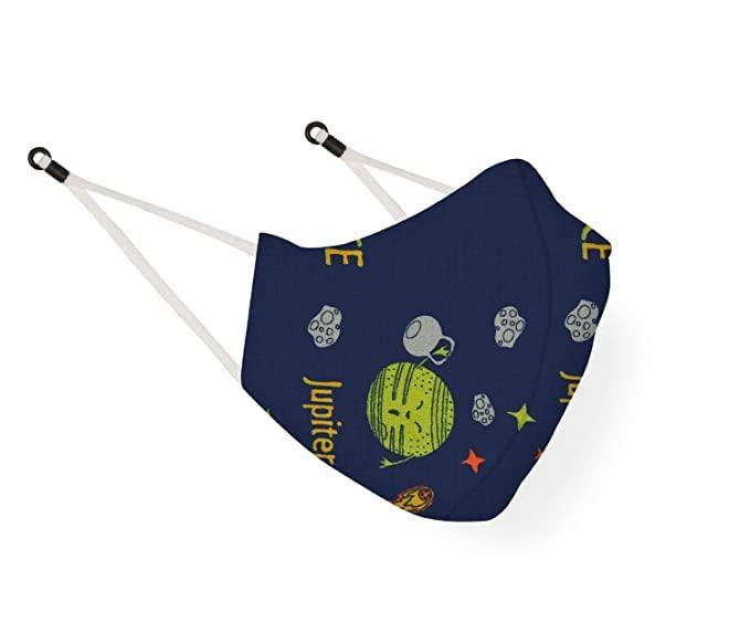 MAPLE MAPLE Boy's and Girl's Cotton Cute Designer Reusable Washable Breathable Face Mask with Adjustable Earloops Without Valve Multicolour (PACK OF 5) (Age 7-14 Years)