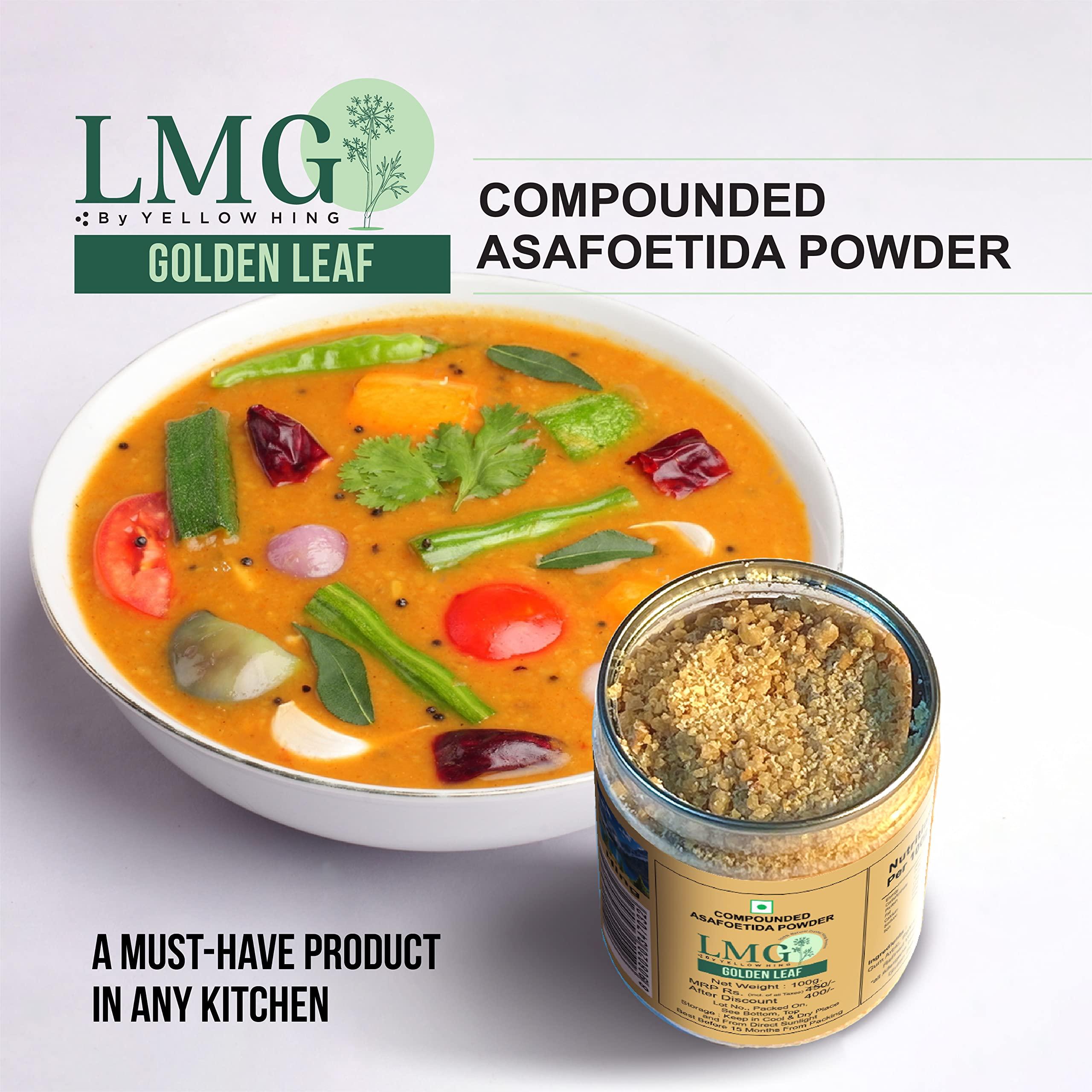LMG LMG Compounded Hing Powder | Asafoetida | Hand Pounded & Natural Perungayam | Strong Flavour, Strong Aroma (100)