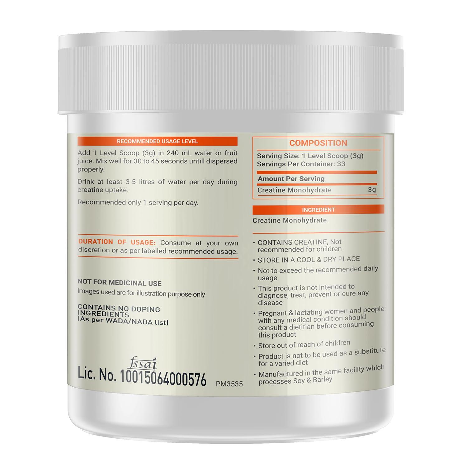 FUELONE FUELONE Whey Iso-Max, (Unflavoured, 1kg / 2.2lbs) | Whey Protein Isolate | 31g Protein & Creatine Monohydrate (Unflavoured, 100g, 33 Servings) | Combo Pack