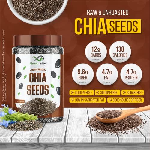 GreenFinity GreenFinity Raw Chia Seeds, Calcium and Protein Rich Superfood 175g (Pack of 2 - 350g)