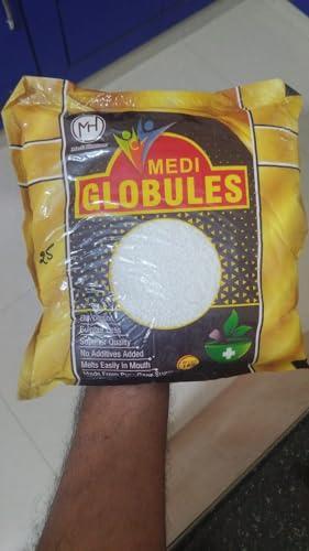 Medi Homoeo Medi Homoeo Sugar Globules Blank Pellets Plain Pills Pack of 1kg - 25 Size Sugar Globules Sulphur Less No For Homeopathic Medicine