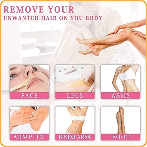 CUVLY CUVLY® Waxing Kit Combo (Wax Heater + Chocolate Wax (600 gm) + Gold Wax (600 gm) + Wax Strips (70) + Wax Spatula + Sponge)