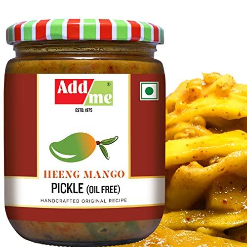 Add me Add me Hing achar Mango Pickle 1Kg Without Oil. heeng aam ka Pickles 2 x 500gm Glass Pack