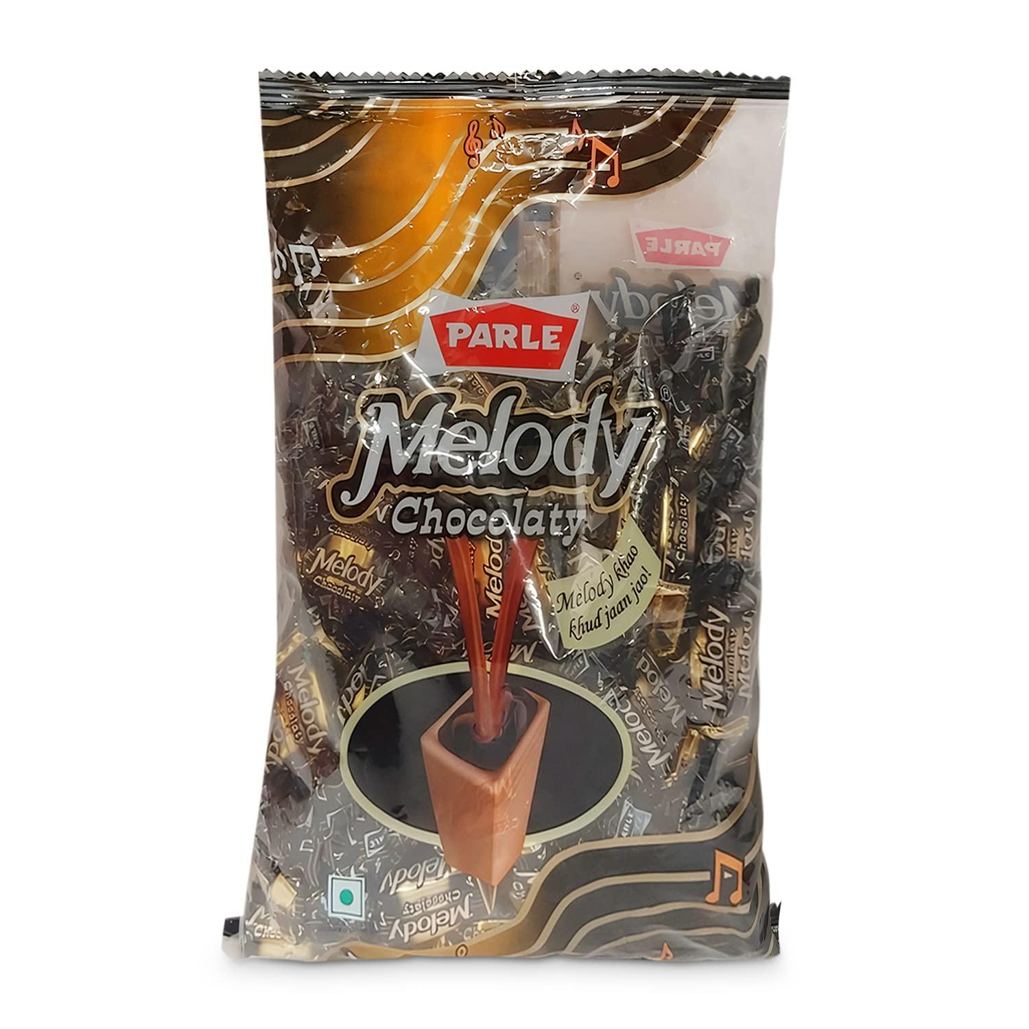 Parle Parle Melody Chocolaty Candy, 371.45Gram - Strawberry, Caramel, Chocolate