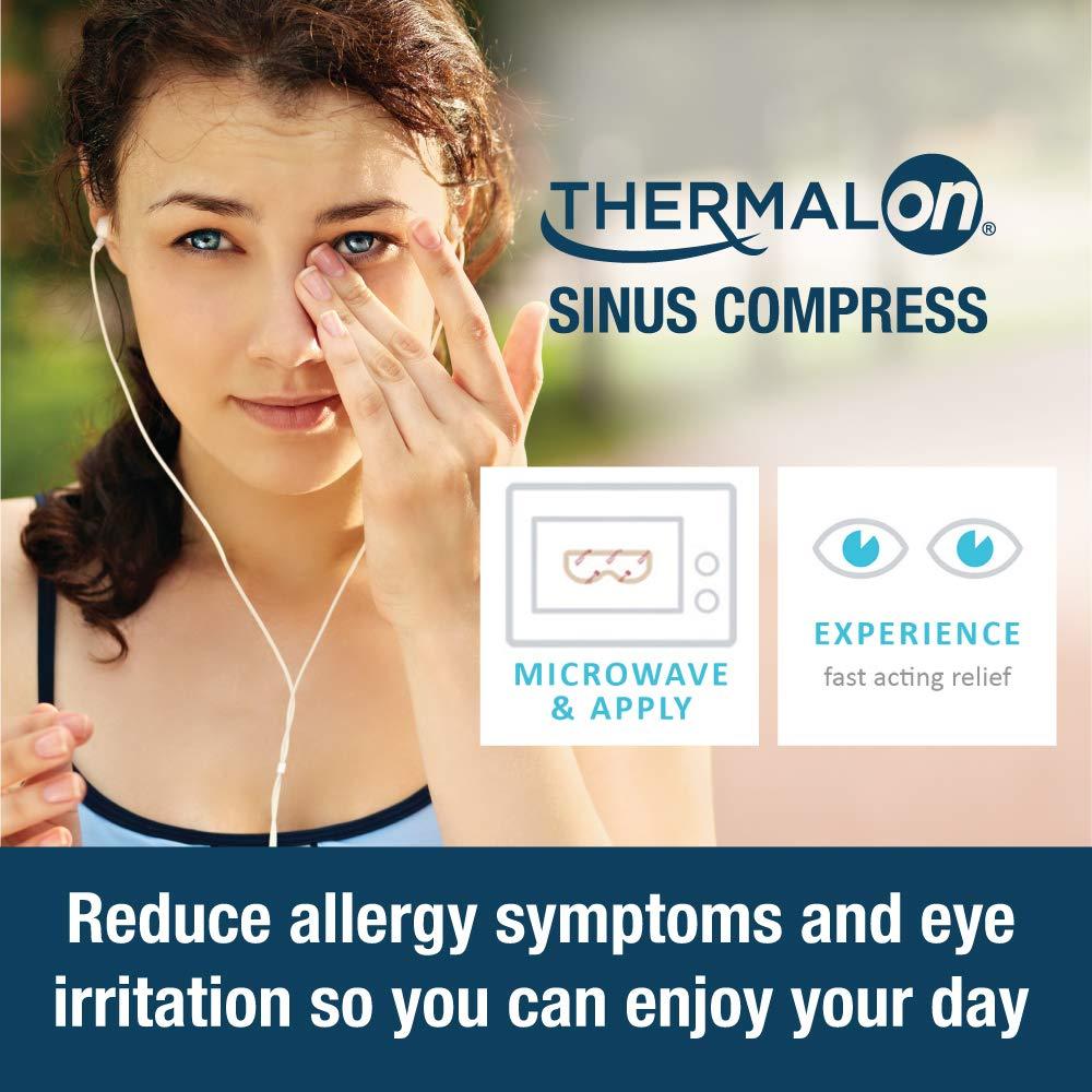 Thermalon Thermalon Microwave Activated Moist Heat-Cold Sinus Mask for Sinus Pressure, Headaches, TMJ, 5.5 \" X 8\"