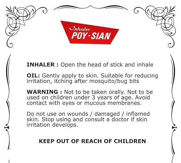 MISTYCDEP Poy Sian Mark-2 Nasal Relief Inhaler | 2 in 1 Inhaler | Refreshing And Aroma Oil Stick Multicolour (3 pcs)