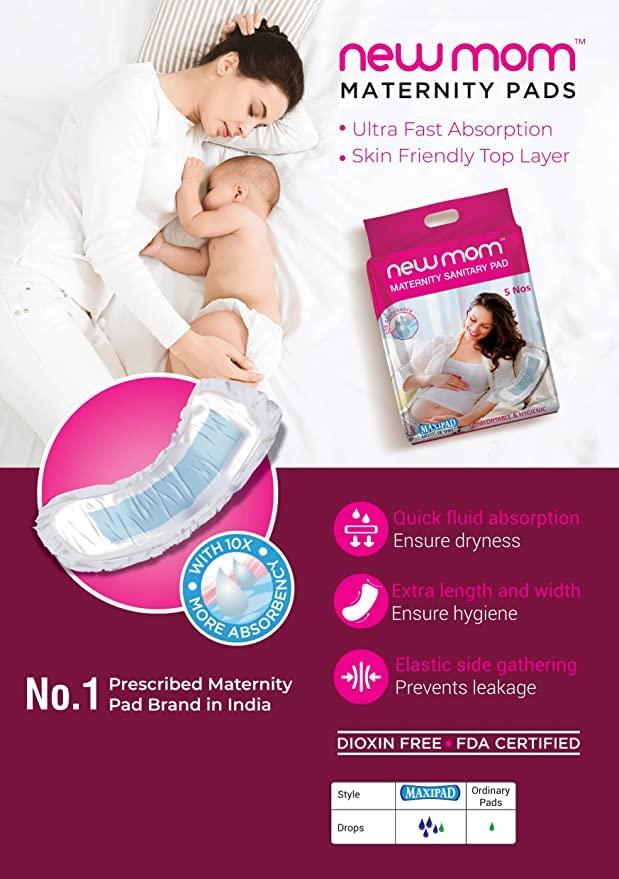 JOMED Maxi Maternity Pad Pack Of 5 Pcs (MAXIPAD 850 ml) By Jomed pack of 3