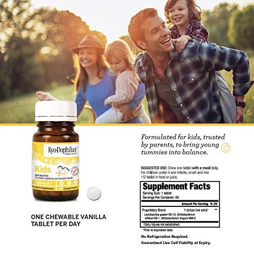 Kyolic Wakunaga - Kyolic, Kid's Kyo-Dophilus, Vanilla Chewable, 60 Tablets