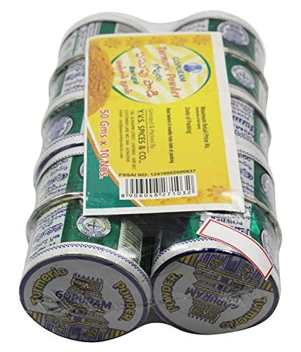 YVS Spices & Company Gopuram Turmeric Powder (50g) | A++ Grade | Chaya | Skin Use