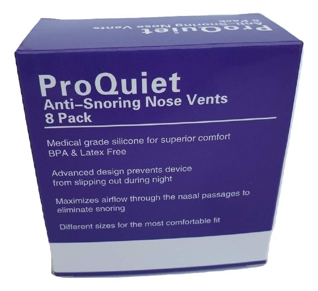 ProQuiet ProQuiet 8 Pairs of Anti Snore Devices For Men & Women Stop Snoring Nose Cones 4 Sizes(S, M, L, XL)