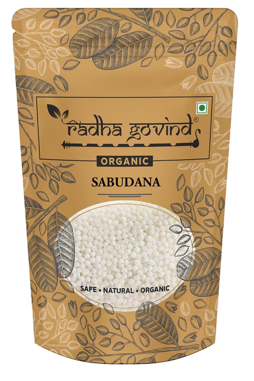 RADHA GOVIND Radha Govind Organic Sabudana | Sago | Tapioca 500 Gram