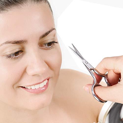 Kira Professional Grooming Scissors for Personal Care Facial Hair Removal and Ear Nose Eyebrow Trimming Stainless Steel Fine Straight Tip Scissors Men
