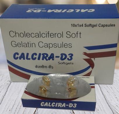 STELVEDIC Cholecalciferol Capsules_Calcira D3 60000 i.u. for Bone, Joint and Muscle Care-3 * 4=12capsules