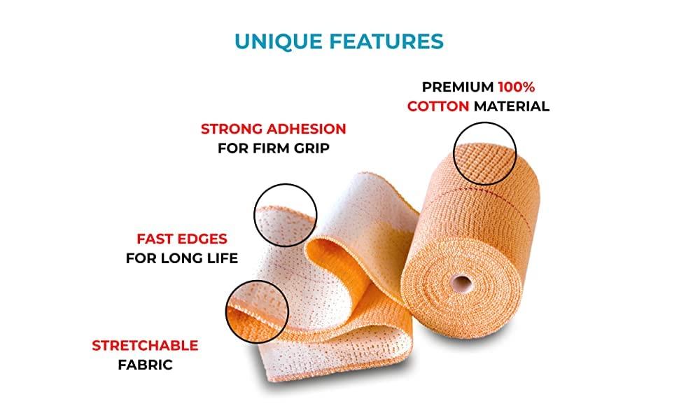 NUVO MEDSURG NUVO MEDSURG Sterile Elastic Adhesive Bandage 10 Cm X 4 M (Pack Of 3)