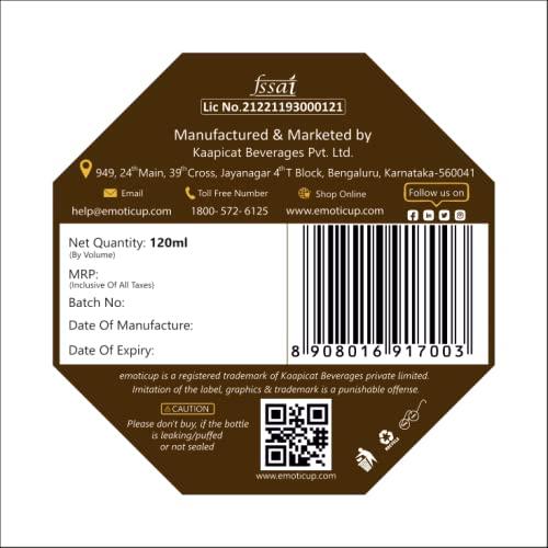 emoticup Emoticup Ready to Use, Instant Filter Coffee Decoction/120ml Coffee Liquid.(7ml x 15cups), Add Hot Milk & sugar for perfect filter coffee.