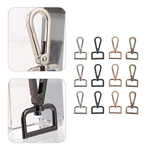 HEALLILY 20pcs Creative Swivel Clasps D Ring Lobster Clasp Claw Swivel Snap Hook Clips