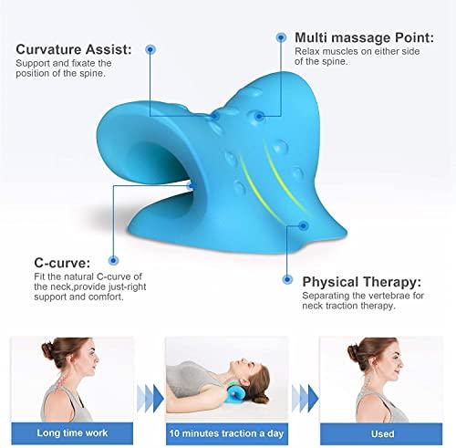 Divine power DP Neck Stretcher Cloud Support Brace Pain Relief Neck Cervical Traction Device Hump Corrector Posture Tmj Back and Shoulder Relaxer Relief Spine Massager