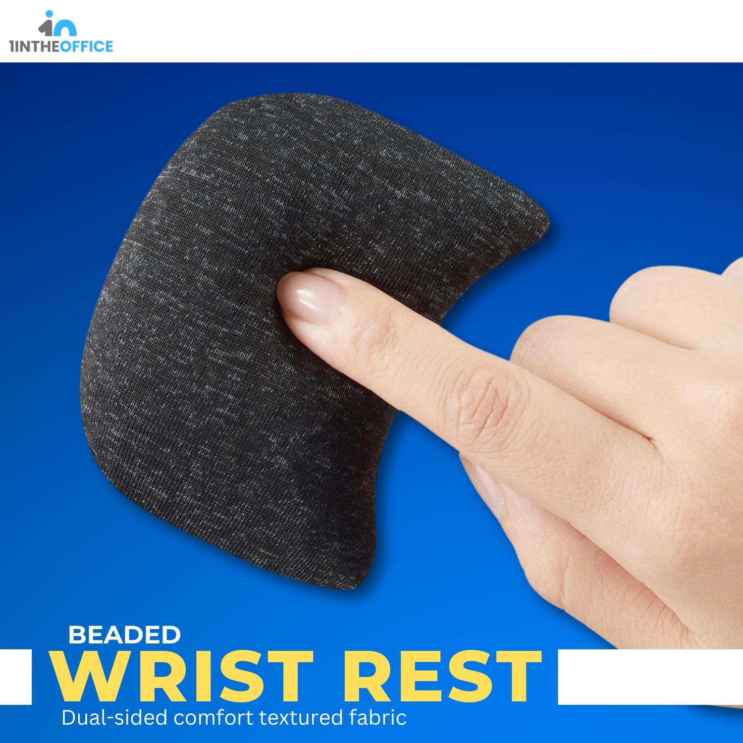 1InTheOffice 1InTheOffice Wrist Rest Beaded, Mini 3.2\" x 2.5\" x 1\"