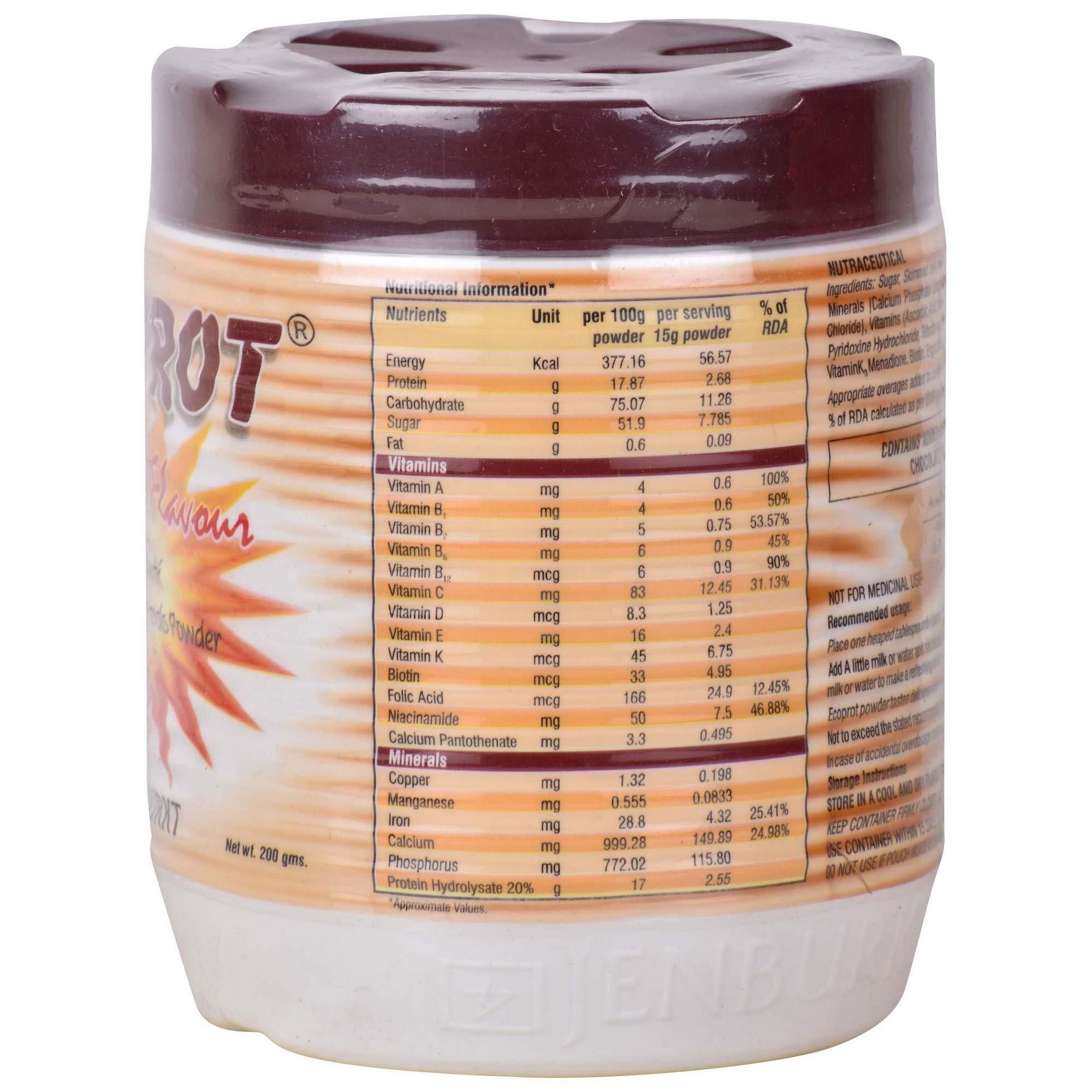 Ecoprot Ecoprot Chocolate Flavour - Bottle of 200 gm Powder