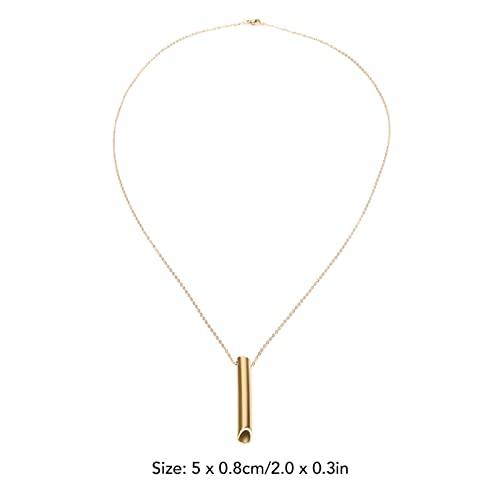Folanda Anxiety Whistle Necklace, Stress Relief Mindful Breathing Necklace, Deep Breathing Tool for Anxiety Relief, Breathing Exercises, Meditation, Relaxation Calming Down, Slowing The Breath(3#)