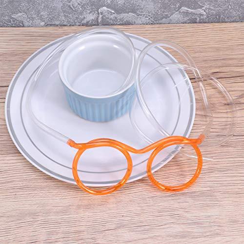 TOYANDONA TOYANDONA Fun Drinking Straw Eye Glasses 20 Pcs DIY Straw Tube Sets Flexible Crazy Straws Glasses for Kids Adult Party Birthday, Wedding, Bar Party Favors