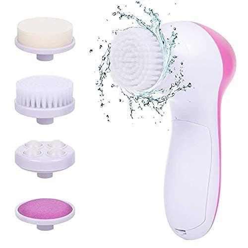 Aryshaa Face wash massager 5 in 1 Portable Electric Facial Cleaner Multifunction Massager, Face Massage Machine For Face, Facial Machine, Beauty Massager, Facial Massager For Women Assorted color